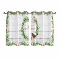 thumbnail image 1 of Spring Botanical Kitchen Curtains Window Panels, Garden Birds Floral Leaves Gray Woodn Insulated Window Treatment Curtain, Grommet Curtains for Bedroom/Living Room/Bathroom, 2 Piece 52"Wx45"L, 1 of 8
