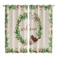 thumbnail image 1 of Spring Botanical Kitchen Curtains Window Panels, Garden Birds Floral Leaves Rustic Burlap Insulated Window Treatment Curtain, Grommet Curtains for Bedroom/Living Room/Bathroom, 2 Piece 52"Wx84"L, 1 of 8
