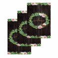 thumbnail image 1 of Spring Botanical Kitchen Dish Towels for Drying Dishes Set of 3, Garden Birds Floral Leaves Brown Wood Waffle Weave Microfiber Hand Tea Bathroom Towels Quick Dry & Absorbent Towel 15.7x23.6, 1 of 7