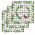 thumbnail image 1 of Spring Botanical Kitchen Dish Towels for Drying Dishes Set of 3, Garden Birds Floral Leaves Gray Plaid Waffle Weave Microfiber Hand Tea Bathroom Towels Quick Dry & Absorbent Towel 12x12, 1 of 7