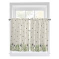 thumbnail image 1 of Spring Botanical Living Room Curtains 2 Panel, Rustic Pastoral Daisy Leaves Burlap Cafe Window Treatment, Farmhouse Bedroom Bathroom Kitchen Curtains Drapes 104"x45", 1 of 6