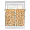 thumbnail image 1 of Spring Botanical Living Room Curtains 2 Panel, Watercolor Floral Flowers Botanical Yellow Cafe Window Treatment, Farmhouse Bedroom Bathroom Kitchen Curtains Drapes 104"x45", 1 of 6
