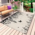thumbnail image 1 of Spring Botanical Outdoor Rug 3x5 Ft, Non Slip Washable Area Rug, Black Eucalyptus Butterfly Rustic Patio Rugs Carpet Runner, Large Floor Mat for Indoor/Outdoor Deck Porch Camping, 1 of 8