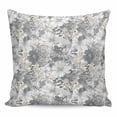thumbnail image 1 of Spring Botanical Pillow Covers 16x16 Inch Decorative Throw Pillow Cover, Country Floral Leaves Gray Brown Sofa Pillowcases Accent Cushion Case Home Decor Bedroom Living Room, 1 of 6