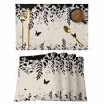 thumbnail image 1 of Spring Botanical Placemats Set of 4, Black Eucalyptus Butterfly Rustic Placemats for Dining Table, Place Mats for Kitchen Tabletop, Waterproof Wipeable Dining Table Mats Set, 1 of 9