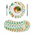 thumbnail image 1 of Spring Botanical Round 13 Inch Placemats Set of 8, Watercolor Leaves Floral Rustic Cream HeatResistant Non Slip Place Mats for Dining Table, Wipeable Braided Kitchen Table Mats for Housewarming, 1 of 9