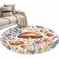thumbnail image 1 of Spring Botanical Round Area&nbsp;Rug 3ft Rustic Flower Farmhouse Leaves Watercolor Mushroom Non-Slip&nbsp;Washable Circle Rugs Soft Felt Indoor Floor Mat for Bedroom Kitchen Living Room Bathroom, 1 of 9