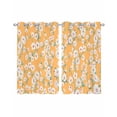 thumbnail image 1 of Spring Botanical Sheer Curtains 54 Inch Length 2 Panels Set for Living Room/Bedroom, Watercolor Floral Flowers Botanical Yellow Kitchen Curtains Grommet Curtains Window Treatments 42"x54"x2, 1 of 7