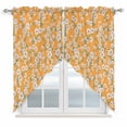 thumbnail image 1 of Spring Botanical Swag Valances for Windows 2 Pack, Kitchen Window Curtains 36 Inch Length, Watercolor Floral Flowers Botanical Yellow Privacy Swag Curtains for Living Room/Bathroom 36"x36", 1 of 8