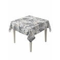thumbnail image 1 of Spring Botanical Table Cloth, Waterproof Tablecloth for Square Tables, Country Floral Leaves Gray Brown Reusable Washable Fabric Table Cover for Restaurant Kitchen Dining Tables 60"x60", 1 of 9