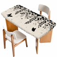 thumbnail image 1 of Spring Botanical Table Cloths for 3 Foot Rectangle Tables, Black Eucalyptus Butterfly Rustic Patio Waterproof Elastic Fitted Tablecloths, Washable Rectangular Table Cover for Camping, 1 of 8
