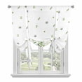 thumbnail image 1 of Spring Botanical Tie Up Curtains for Windows, Adjustable Balloon Window Shades, Farmhouse Pastoral Daisy Leaves Kitchen Window Treatments Farmhouse Short Curtains with Rod Pocket 42"x45", 1 of 8