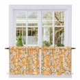thumbnail image 1 of Spring Botanical Tier Curtains 36 Inch Length, Watercolor Floral Flowers Botanical Yellow Cafe Short Curtains for Bathroom Over Sink, Small Kitchen Curtain Light Filtering Drapes 2 Panels 27.5"Wx36"L, 1 of 8