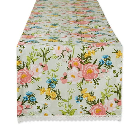 Spring Bouquet Print Table Runner 14x108"