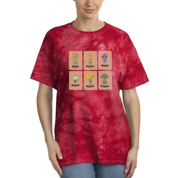 Spring Bouquets Collage. Tie Dye Crystal Men -Image by Shutterstock, Male Large