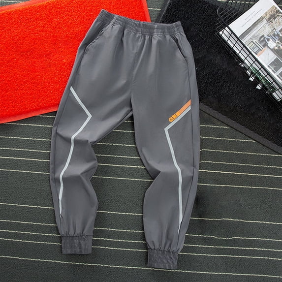 Spring Boys' Drying Pants Medium To Large Children's Thin Style Outdoor Hiking Mosquito Proof Pants Children's Sports Pants Preppy Clothes for Kids 8-9 Girls Black Joggers