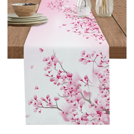 Spring Branch Flowers China Wind Table Runner Modern Party Dining Table Runner Wedding Table Cover Home Decor Tablecloth