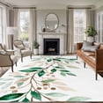 thumbnail image 1 of Spring Branch Washable Living Room Rugs 6'x9', Green Leaf Gradient Berry Plant Watercolor Low Pile Throw Large Area Rug Non-Slip Sturdy Edge Binding Carpet for Dining Room Kitchen Office, 1 of 9