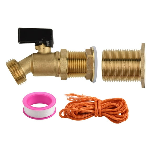 Spring Brass Rain Bucket Spigot with Easy Quarter Turn Ball Valve Installation 34 switch set