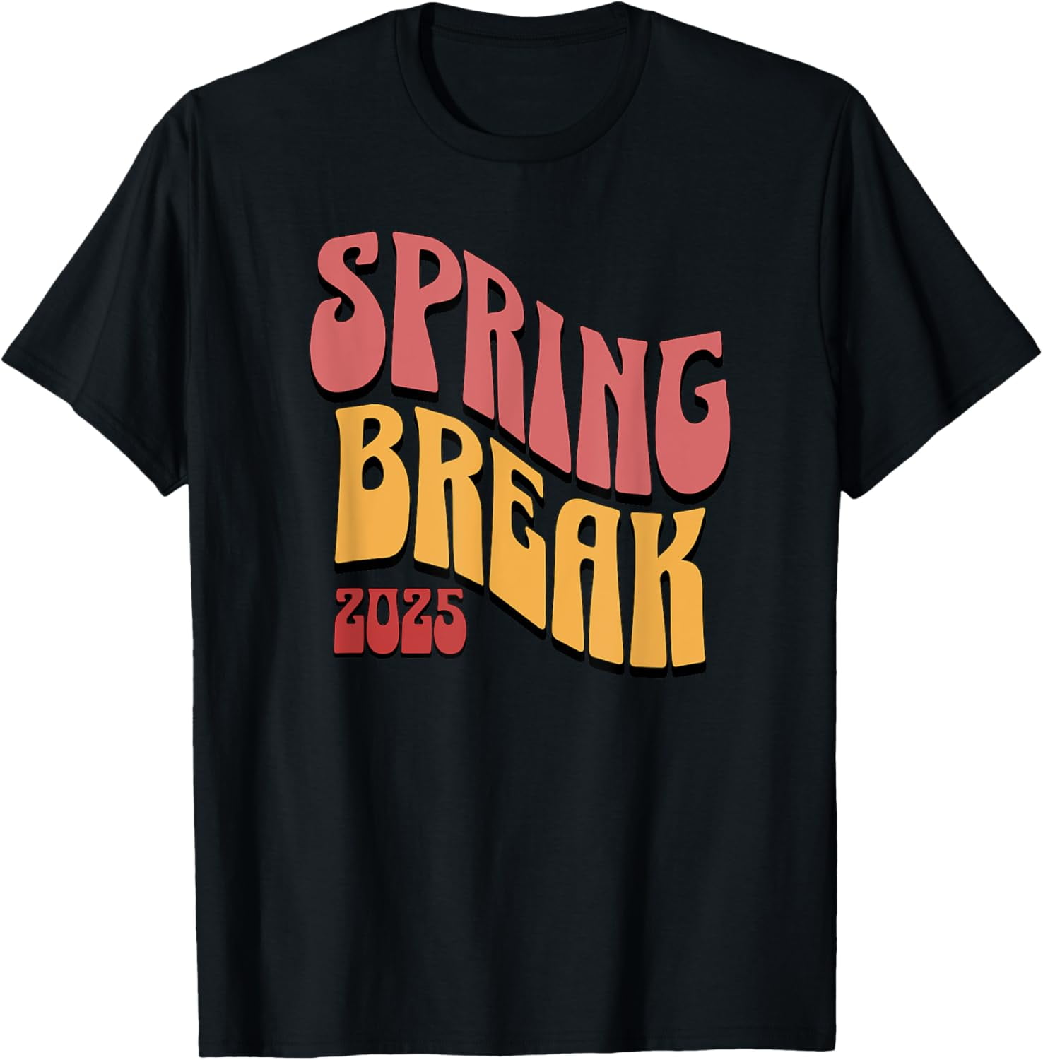 Spring Break 2025 Wavy Font TShirt