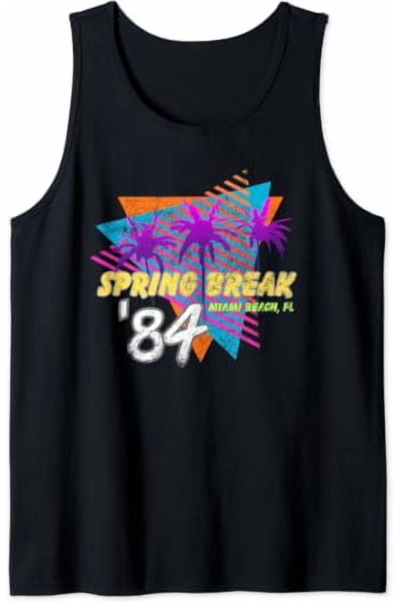 Spring Break 84 Miami Beach 80S Party Wear Tank Top Size S-3XL