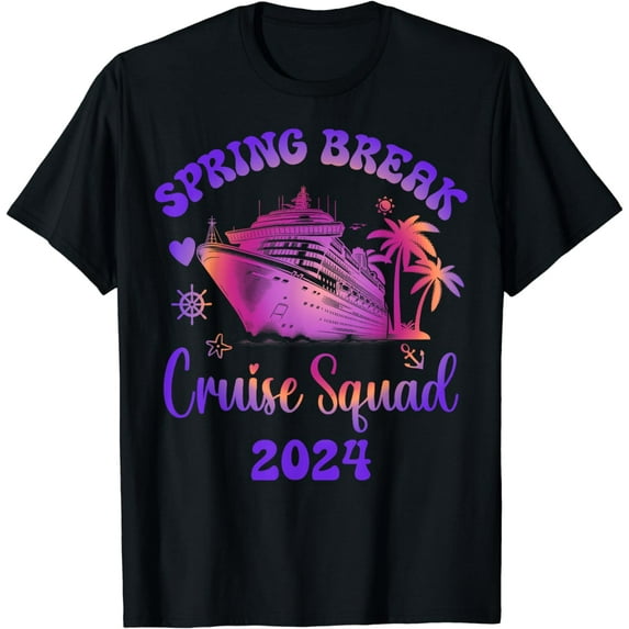 Spring Break Cruise Squad 2024 Trip Family Matching Vacation T-Shirt