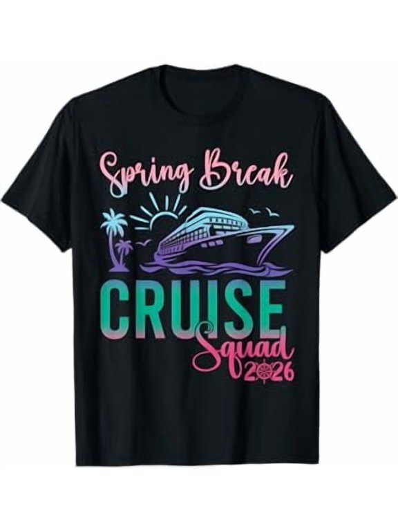 Spring Break Cruise Squad 2026 Family Trip Vacation Matching T-Shirt