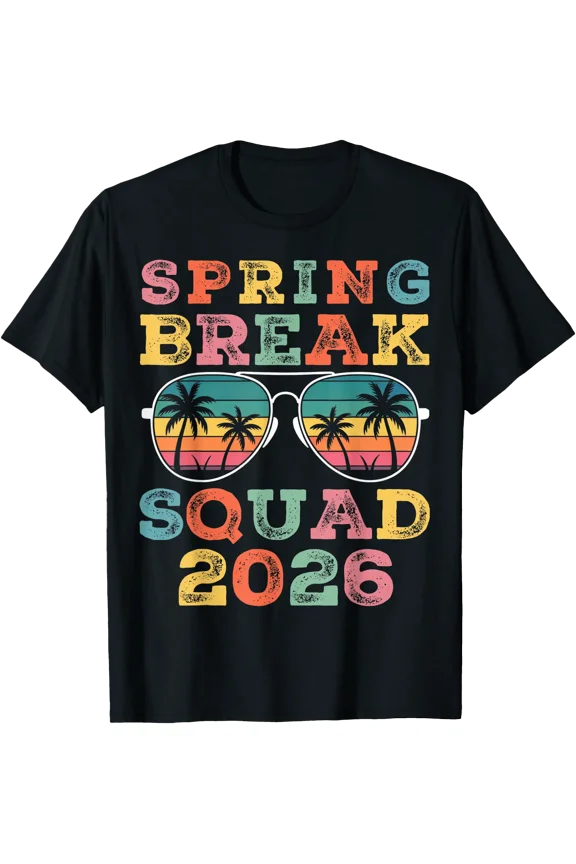 Spring Break Squad 2026 Funny Vintage Team Family Fun T-Shirt