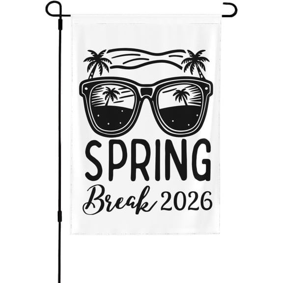 Spring Break Squad 2026 Summer Garden Flag 12x18 Inch Double Sided Decoration For Outside Yard Flags 12x18