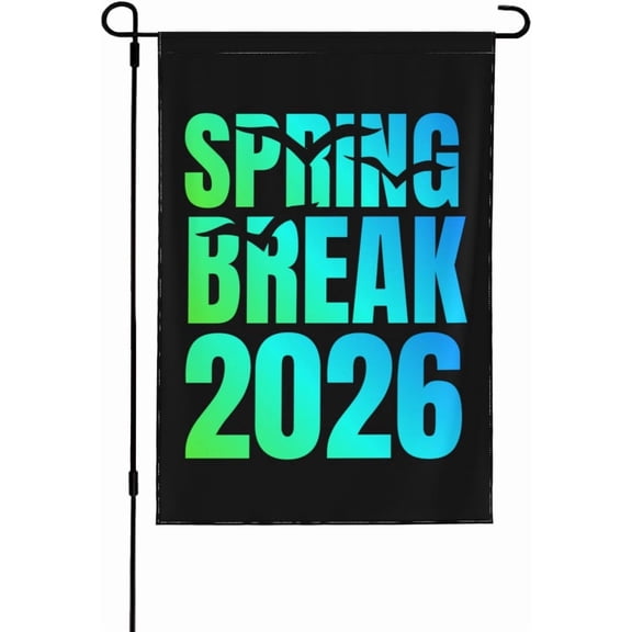 Spring Break Squad 2026 Summer Garden Flag 12x18 Inch Double Sided Decoration For Outside Yard Flags 28x40