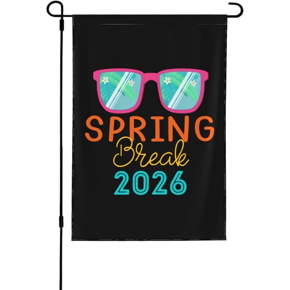 Spring Break Squad 2026 Summer Garden Flag 12x18 Inch Double Sided Decoration For Outside Yard Flags 28x40