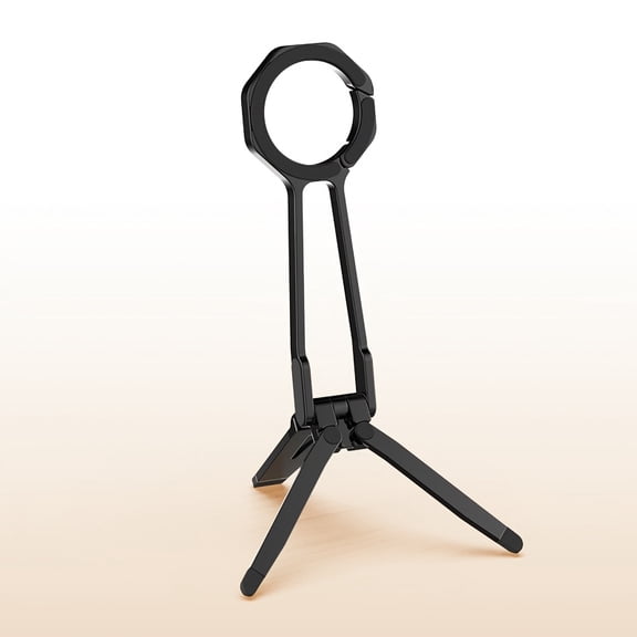Spring Buckle Magnetic Phone Tripod Mini Compact Alloy Stand Pocket Holder 360° Rotatable Adjustable Selfie Stick Double-Sided Magnetic Mount for iPhone 16 15 14 13 12 and Others