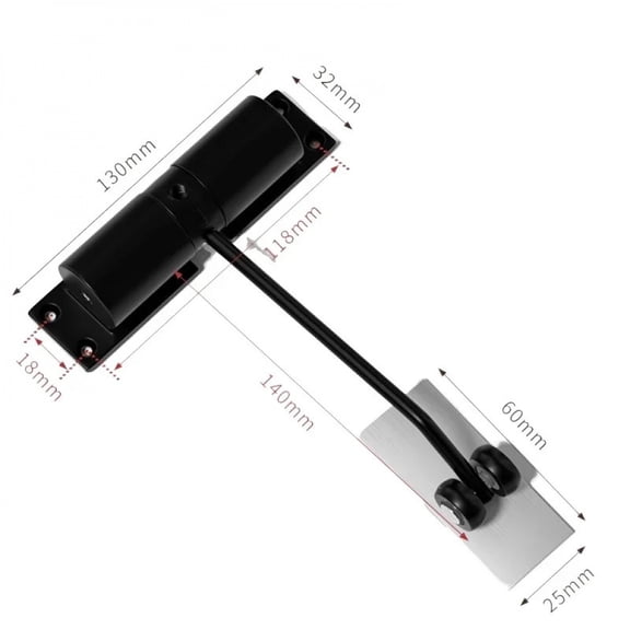 Spring Buffer Automatic Door Closer Adjustable Speed Door Closer Mute Soft Closing Door Convert Hinged Doors to Self-Closing