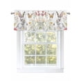 thumbnail image 1 of Spring Bunny Easter Valances for Windows, Rod Pocket Kitchen Valance Curtains - Soft & Washable Small Window Treatment for Living Room,&nbsp;Bathroom, Butterfly Flower Watercolor, 54x18inch, 1 of 9