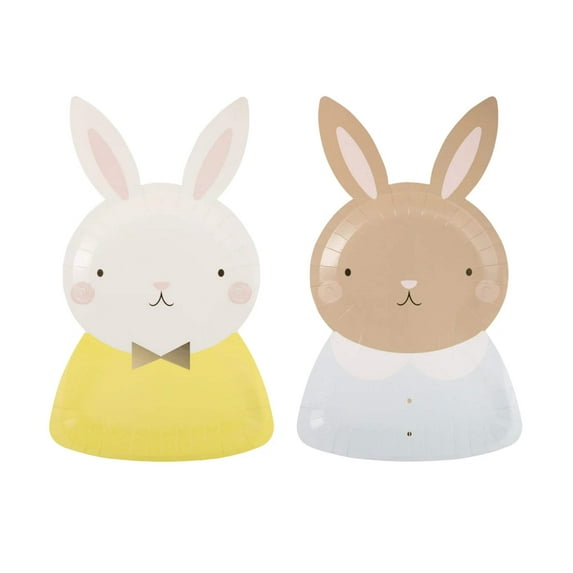 Spring Bunny Rabbit Plates 8ct