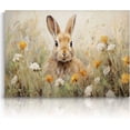 thumbnail image 1 of Spring Bunny Rabbit Wall Art Print Painting,Easter Canvas Wall Art for Easter Decor，Easter Decorations,Rustic Easter Wall Decorations With Flowers Nursery Decor Living Room Decor, 1 of 3