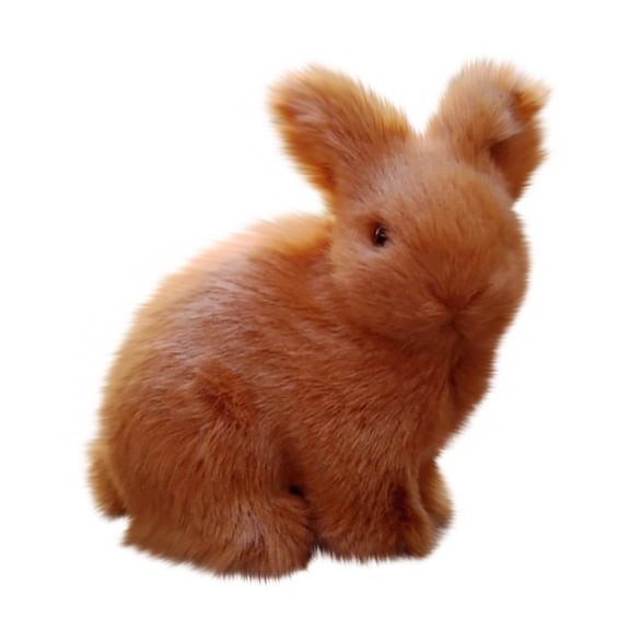 Spring Bunny Table Gift Easter Decoration Figurine – Soft Flocked Bunny Ornament for Tabletop, Bookshelf & Easter Home Decor