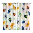 thumbnail image 1 of Spring Butterfly Dragonfly Kitchen Curtains Window Panels, Botanical Floral Colorful Insulated Window Treatment Curtain, Grommet Curtains for Bedroom/Living Room/Bathroom, 2 Piece 52"Wx84"L, 1 of 8