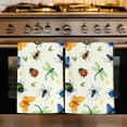 thumbnail image 1 of Spring Butterfly Dragonfly Kitchen Towels Set of 3, Beige Botanical Floral Rustic Absorbent Dish Towels for Kitchen, Microfiber Hand Towel, Quick Drying Tea Towel for Cleaning Decorative Dishcloths, 1 of 7