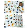 thumbnail image 1 of Spring Butterfly Dragonfly Placemats Set of 4 Rustic Botanical Floral Teal Green Place Mats Indoor Wipeable Table Mats Washable Dining Table Placemats for Kitchen Holiday Party Home Decor 13x19 Inch, 1 of 9