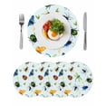 thumbnail image 1 of Spring Butterfly Dragonfly Round 13 Inch Placemats Set of 4, Rustic Botanical Floral Teal Green HeatResistant Non Slip Place Mats for Dining Table, Wipeable Kitchen Table Mats for Housewarming, 1 of 9