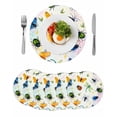 thumbnail image 1 of Spring Butterfly Dragonfly Round 13 Inch Placemats Set of 6, Botanical Floral Colorful HeatResistant Non Slip Place Mats for Dining Table, Wipeable Braided Kitchen Table Mats for Housewarming, 1 of 9