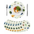 thumbnail image 1 of Spring Butterfly Dragonfly Round 13 Inch Placemats Set of 8, Beige Botanical Floral Rustic HeatResistant Non Slip Place Mats for Dining Table, Wipeable Braided Kitchen Table Mats for Housewarming, 1 of 9
