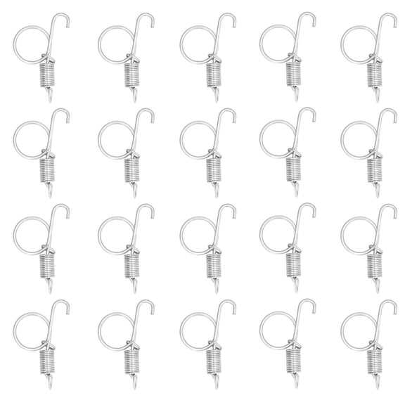 Spring Cage Latch ,20PCS Cage Door Spring Hook Metal Finger Spring Latch Hook Farming Equipment for Fixing Dog, Cat, Parrot, Guinea Pig, Bunny Pet Cage Door S