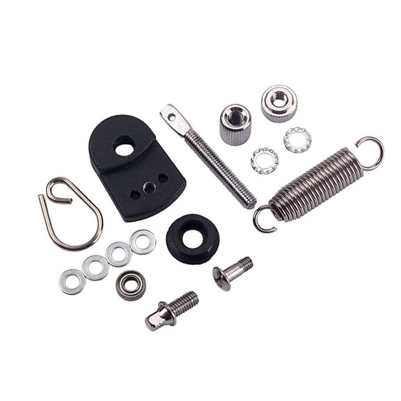 1 Set Metal Drum Foot Pedal Spring Cam and Tensioner and Springs Percussion Parts for Drum WC100 (Black)