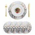 thumbnail image 1 of Spring Camellia Round Placemats Set of 4, Braided Polypropylene Place Mats, Retro Floral Oil Painting Modern Art Washable Table Mats for Kitchen Dinner Holiday Wedding Party Coffee Table Decor 15", 1 of 9