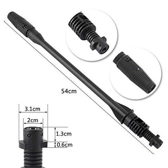 Spring Car Wash Extension Wand For Karcher K2 K3 K4 K5 K6/K7 Wash With Angle Adjustable & Turbo Nozzle Sprayer