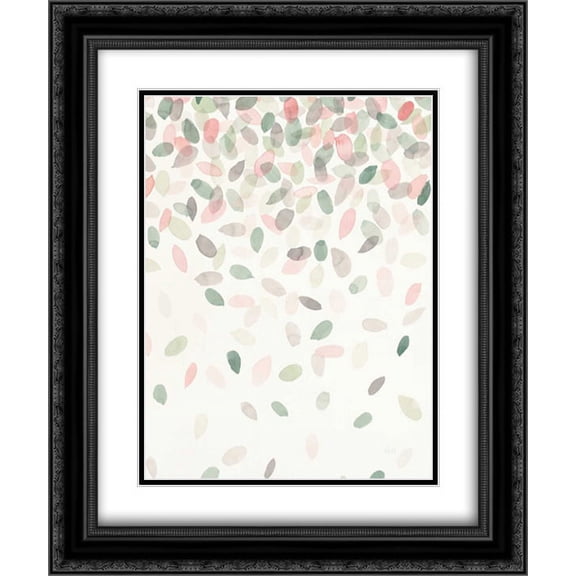 Spring Cascade I 2x Matted 20x24 Black Ornate Framed Art Print by Marshall, Laura