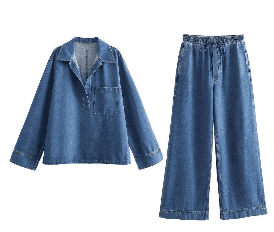 Casual Long Sleeve Buttoned Pants Set main image 0