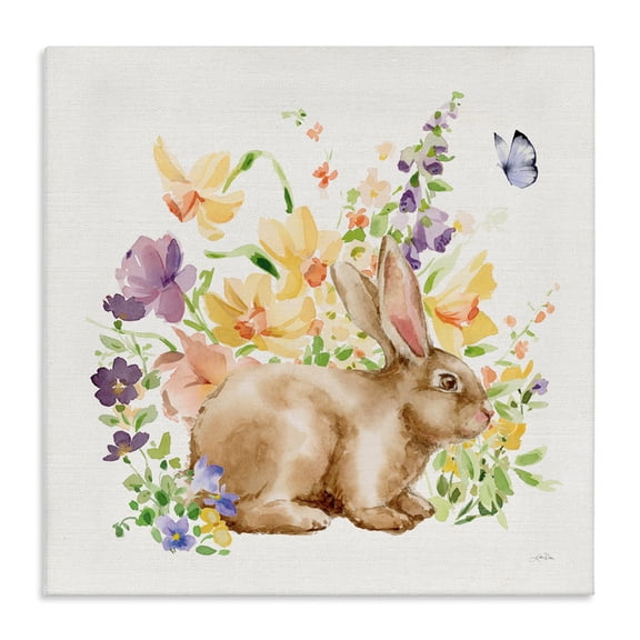 Stupell Industries Spring Celebration Bunny Canvas Wall Art, design by Katrina Pete, 17 x 17